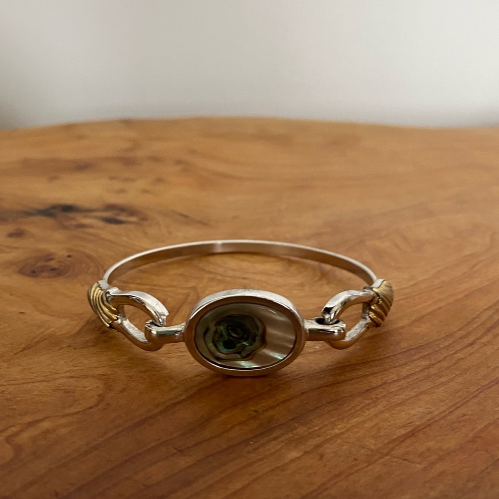 Avon Abalone Shell Bangle Bracelet - image 4